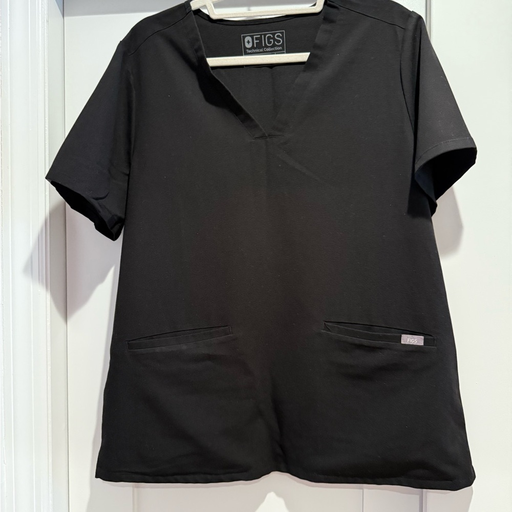 Figs black Casma V-Neck Scrub Top